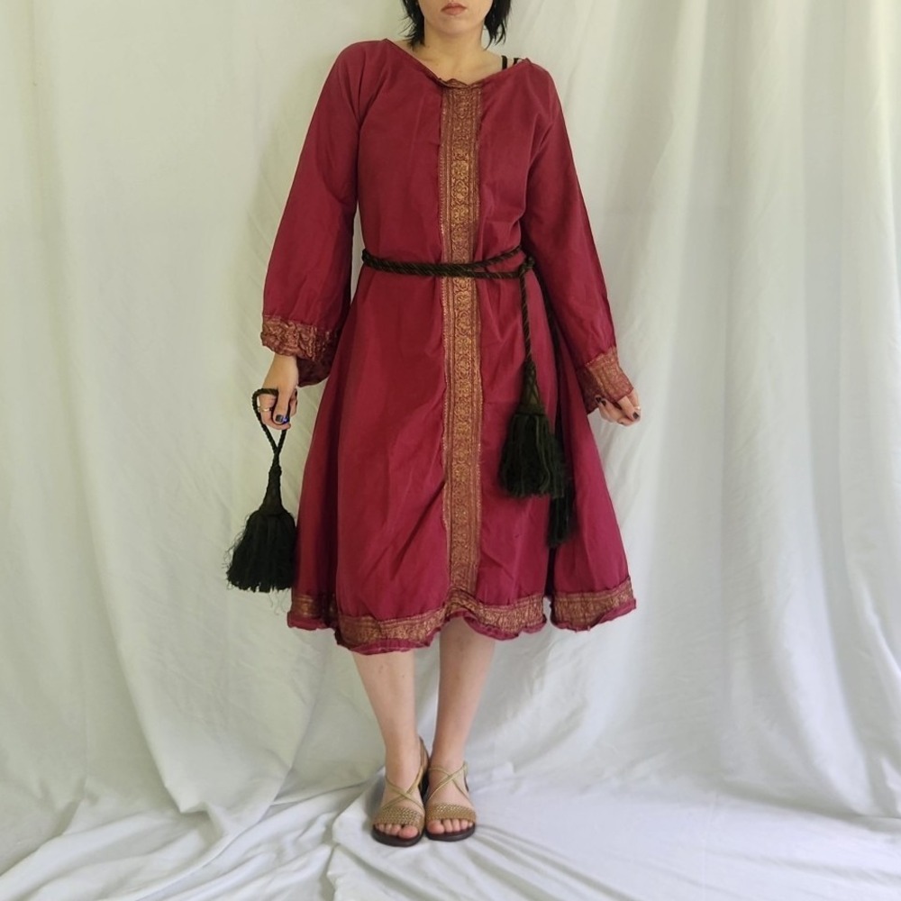 Vintage Home Made Pink and‎ Gold Renaissance Fair Dress